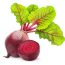 Fresh beetroot with leaves isolated on white.